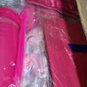 Chunm 6 Set Sleepovers Teepee Tents Spa Slumber Party Robes Supplies Bulk with Inflatable Airbed and Light String, Birthday Favors Gift Indoor Outdoor (Complete, 1 Pink 5 Rose Red)