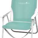CARIBBEAN JOE Folding Beach Chair, 1 Position Lightweight and Portable Foldable Outdoor Camping Accessories with Carry Strap (Mint, 200lbs Capacity)