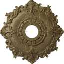 Ekena Millwork CM18RLSTC Riley Ceiling Medallion fits Canopies up to 4 5/8, Smokey Topaz Crackle
