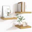 Fun Memories Floating Shelves for Wall - 9.3 Inch Square Shelves with Invisible Brackets, Small Wall Shelf for Living Room, Bathroom, Bedroom, and Kitchen Decor Set of 3