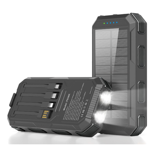 Solar Charger, 38800mAh Solar Power Bank, Waterproof External Backup Battery Power Pack with USB C Input/Output/LED Flashlights Compatible with iPhone, Samsung, iPad, Suitable for Outdoor, Camping