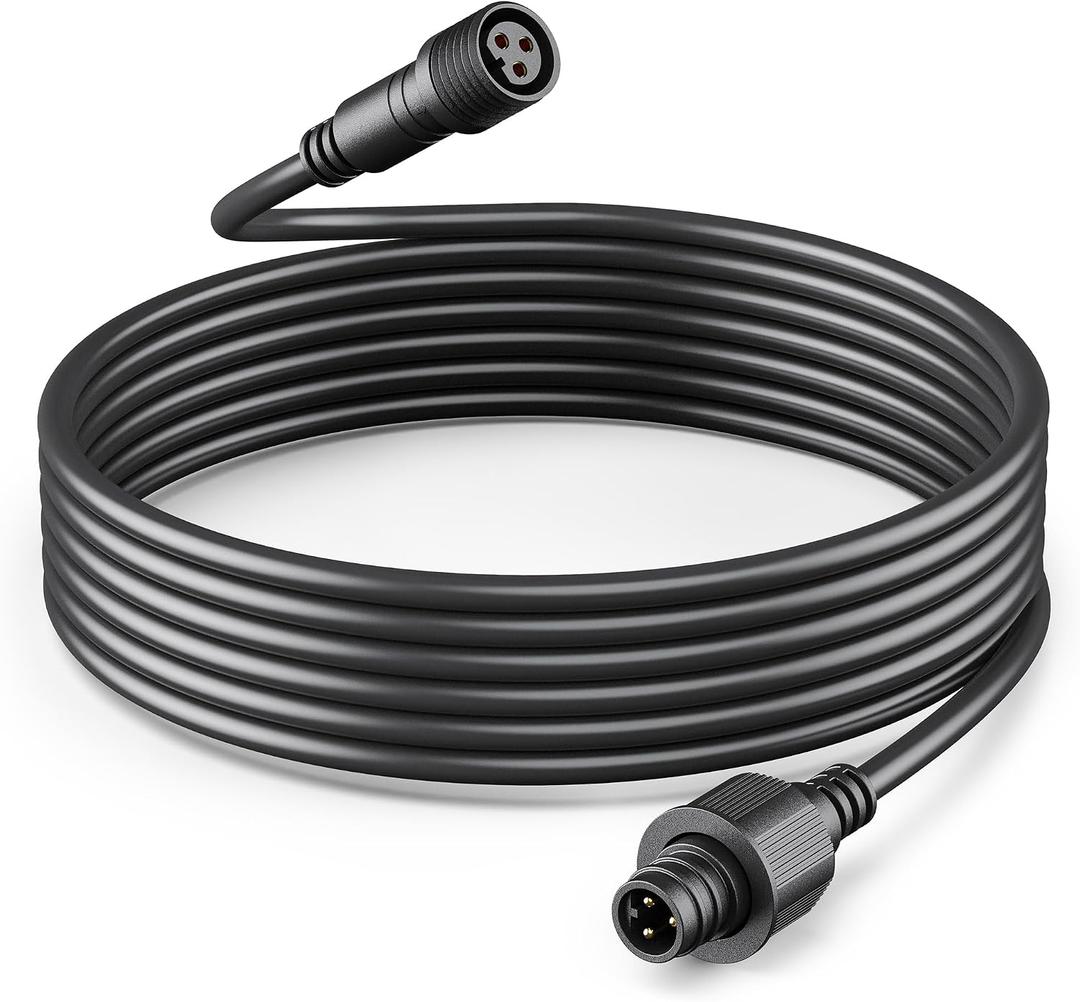 10Ft Extension Cable for Govee Smart Outdoor String Lights 2, IP67 Waterproof Extension Cord Compatible with Govee H7039 H7037 H7038, 3-Pin Replacement Cable for Patio, Backyard, Balcony