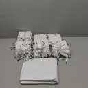 Zhanmai 100 Pcs 4.7 x 2.4 x 3.9 Inch Mini Gift Bags Bulk with Tissue Paper Kraft Paper Bag with Handle Gift Tag for Birthday Party, Wedding Showers (White)