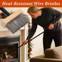Fireplace Brush, 59-Inch Heavy Duty Long Handle Metal Fireplace Brush Broom with Heat-Resistant Iron Bristles (24.99)