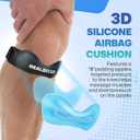 Healrecux Patella Band, Knee Strap Patella Tendon Support for Knee Pain & Tendonitis, Patella Stabilizer Knee Brace for Running, Basketball, Jumpers Knee, Tennis, Volleyball & Squats - Blue 1 Pack