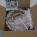 2-Tier   and Fruit Bowl - Fruit and Vegetable Storage with Banana Tree Hanger and Wood Handle, Fruit Basket for Kitchen Counter, for Bread Onions Potatoes Veggies Produce (White)