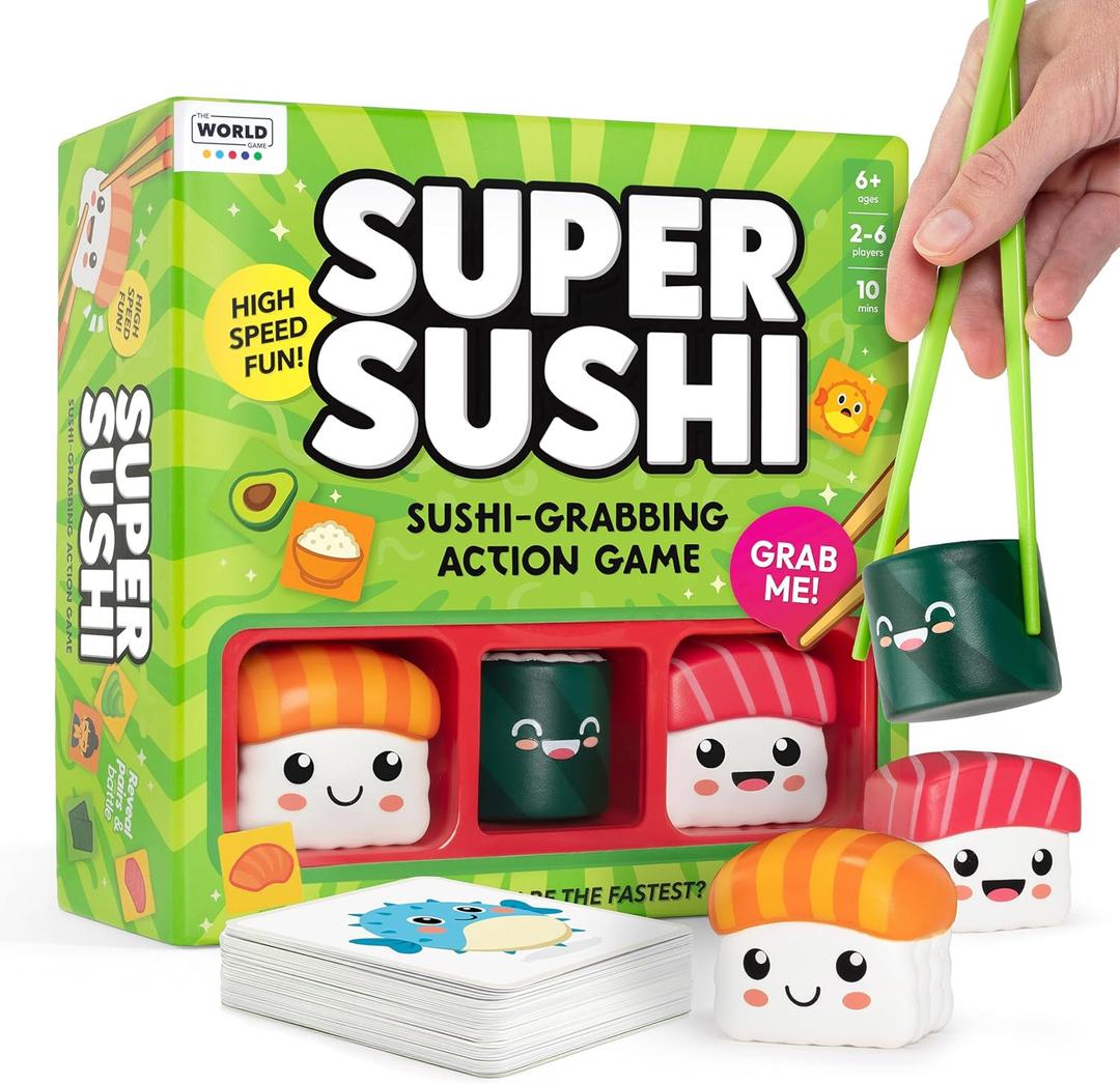 Super Sushi  Fun Family Board Game - Hilarious Party Matching Card Game for Kids, Teens & Adults