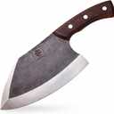 COOLINA Lixy Cleaver Chef Knife, 8.7-in Hand-forged High Manganese Clad Steel, Full Tang Butcher Knife, Razor Sharp Kitchen Knife for Camping, Outdoor Cooking, Slicing, Cutting Meat