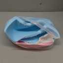 Bathtub Splash Guard for Kids, 2-in-1 Bath Toy Organizer, Tub Shelf & Bath Storage Ledge, Long Silicone Tub Splash Guard with Strong Suction Cups, Helps Keep Bathroom Floor Dry (Blue)