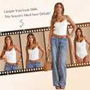 Square Neck Thong Bodysuits for Women for Daily Wear, Tank Top Body Suits for Womens (Medium)