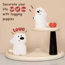 Cute Love Doggie Night Light, Dimmable Hugging Puppy Night Light for Kids, Rechargeable Kawaii Dog Lamp for Nursery, Dog Home Room Desk Bedside Decoration Accessories