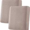 ADPON Super Stretch Individual Seat Cushion Covers Sofa Covers Couch Cushion Covers Slipcover Sets Thick Jacquard Textured Twill Fabric (2 Cushion Loveseat,Sand)
