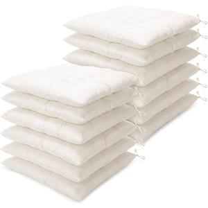 Geetery 12 Pcs Bulk Floor Pillows Cushion for Kids Classroom,White,Square, 15.7IN
