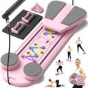 Pilates Board,Foldable Pilates Reformer Sets with Timer,Multifunctional Abdominal Pilates Board for Home Workout Equipment,Portable Ab Board Trainer Pilates Exercise Machine, Pilates Board for Women