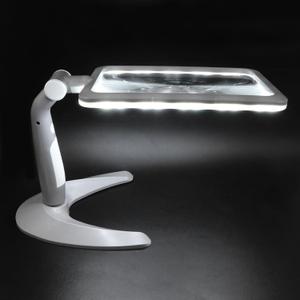 48 Handheld Lighted Magnifier with LED Lights Desktop LED Magnifier for Reading Crafting and Detailed Inspection Ergonomic Design for Seniors and Enhanced Visibility