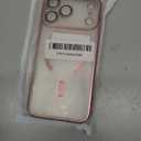 Magnetic for iPhone 17 Pro Max Case Clear, Compatible with MagSafe, Built-in Camera Lens Protector, Soft Slim Phone Case Cover for iPhone 17Pro Max 6.9" - Pink