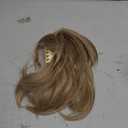 HOOJIH Ponytail Extension, Claw Clip in Straight Messy Hair Bun 9 Inch Short Ponytail Extension with Bendable Metal Wire Hair Pieces for Women Fake Hair Bun DIY Styles - Medium Golden Blonde