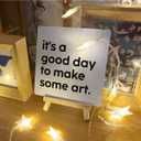 4 x Painting Gifts for Women Men, Birthday Christmas Gifts for Artist Art Lover Students Painter, Art Lover Artist Birthday Gifts for Teacher, Artist Decor Sign, Good Day