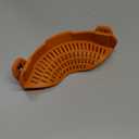Clip On Strainer Silicone for all Pots and Pans, AUOON Pasta Strainer Clip on Food Strainer for Meat Vegetables Fruit Silicone Kitchen Colander (Standard 8.86 x 3.55 in, Orange)