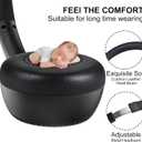 K3 Bluetooth Headset with Noise-Canceling Microphone for Word, Lightweight Wireless On Ear Headphones, 40H Playtime, Compatible with iPad/Travel/PC/Home – Black
