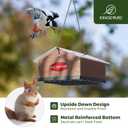 Kingsyard Upgraded Upside Down Double Suet Feeder for Outside Hanging, Squirrel-Proof Metal Edging, Wild Bird Feeder with Metal Weatherproof Roof, Attracting Woodpeckers, Nuthatches, Titmouse