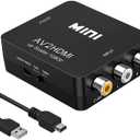 BD&M RCA to HDMI Converter, Composite to HDMI Adapter Support 1080P PAL/NTSC Compatible with PS one, PS2, PS3, STB, Xbox, VHS, VCR, Blue-Ray DVD Players