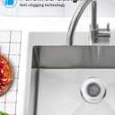 Revolutionary Kitchen Sink Drain Strainer/Patented Reversible Chain Mesh, Effortless Cleaning & Debris Catcher, Large Capacity, No Clog, 304 Stainless Steel & Rust-Proof/Handmade (Silver)