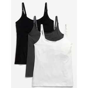 Maternity First Layer Nursing Cami Top 3-Pack, Size S