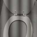 Mayfair Linden Slow Close Toilet Seat, Non Slip Heavy Duty Wood, Easy Install, Elongated, White