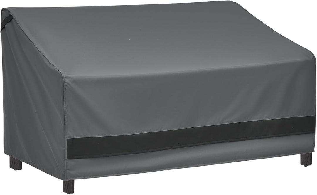 Loriano 600D Oxford Fabric Heavy Duty Patio Furniture Sofa Covers, 100% Waterproof Outdoor Furniture Covers for 3-seater Sofa 83"W x 40"D x 30"H, Lawn Patio Furniture Covers with Air Vent and Handle (Grey)