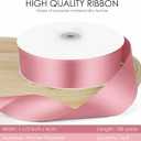 100 Yards 1-1/2 inch Satin Ribbon, Fabric Ribbon Solid Color Perfect for Gift Wrapping, Wedding, Handmade Bows, Floral Bouquets and Party Decoration(Pink)