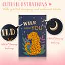 Valentines Day Cards for Kids School, 36-Pack Animal-Themed Funny Valentine's Exchange Cards for Classroom with Gold Foil and Emboss Details, 4 x 6 Inches, Blank on the Inside, Envelopes Included