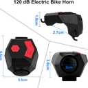 Antfire Electric Bike Horn, 120DB Loud Bike Horn for Adults, USB Rechargeable Bicycle Bell, 2 Sound Modes IP65 Waterproof Bicycle Horn with Alarm for Road Bicycle, Mountain Bike, Scooter
