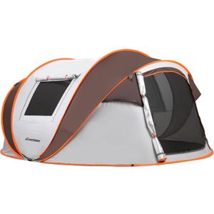 EchoSmile Instant Pop Up Camping Tent, 2/4/6 Person, Easy Setup Tent, Water Resistant Dome, Portable with Carry Bag