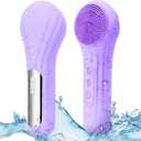 Electric Silicone Facial Brushes for Cleaning and Exfoliating,Electric Face Scrubber with Waterproof and Rechargeable Facial Skin Care for Women and Men