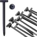 2 x 100pcs Nylon Universal Cable Tie Buckle Black Cable Zip Ties Rivet Self Locking Fastening Zip Strap Plastic Automotive Clips for Bumper, Fenders (100)