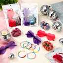 60 Pcs Kpop Party Favors Bulk Popular Singer Party Favors Friendship Gifts 12 Set Bracelets Sunglasses Hair Scrunchies Goodie Bag Stuffers for Graduation Birthday 80s Y2k Kpop Disco Fans