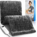 RENPHO Heating Pad for Back Pain & Period Cramps, FSA Eligible & HSA Store, Mothers Day Gifts & Birthday Gifts for Women Men,12" x24 Electric Heat Pad for Neck and Shoulder, ETL Certified, Gray