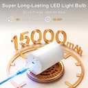 Ouyulong Battery Operated Wall Sconces Set of 2, Wireless Rechargeable Dimmable Wall Light with 15000mAh RGB Bulb and Remote for Bedroom