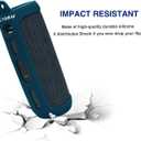 LTGEM Silicone Carrying Travel Case Compatible with JBL FLIP 5 Waterproof Portable Speaker with Extra Carabiner - Blue
