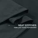 Home Queen Blackout Rod Pocket Tier Curtains for Small Window, Short Room Darkening Basement Curtains, Cafe Drapes, 2 Panels, 26 W x 24 L Inch Each, Black