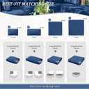 9Pcs Outdoor Chair Cushions Covers Waterproof Anti-Fading for 5 Pack Patio Set Cushion Slipcovers, Outdoor Furniture Cover Replacement, Covers Only, Blue