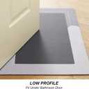 HelloTree 3PCS Bath Mat Rug Rubber Non Slip Quick Dry Rug Sets Super Absorbent Thin Bathroom Rugs Fit Under Door Grey Washable Bathroom Floor Mats for in Front of Bathtub, Shower Room, Sink