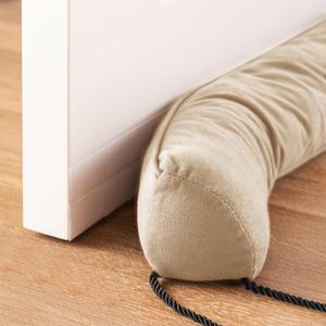 Sunolga 2-Pack 38" Door Draft Stopper Blocks Hot and Cold Air with Removable Washable Cover for Gaps Up to 3", All-Season Seal for Noise, Wind, Door Sweep for Bottom of Door, Home Essentials, Beige