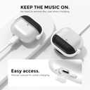 2 x AhaStyle AirPods 4 Case Cover with Secure Lock Clip, Cute Music Headset Design for AirPods 4th Generation with Cleaning Kit Soft Silicone Protective Cover Skin for Apple AirPods 4 2024 Charging Case (Dark Gray)