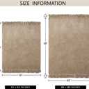Chenille Throw Blanket for Couch 60"X 80" Twin, Soft Cozy Throws with Fringe Tassel for Bed Sofa Chair Cover, Lightweight Knitted Decorative Boho Blankets for Living Room, Taupe