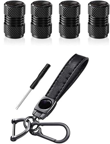 Car Tire Valve Caps&Car Key Chain for M 3 5 7 X1 X3 M3 M5 X1 X5 X6 X7 Series Accessories,Leather Car Keychain Keyring/4pc Car Tire Dust Cap Combo,Car Key Chain&Valve Caps Replacement