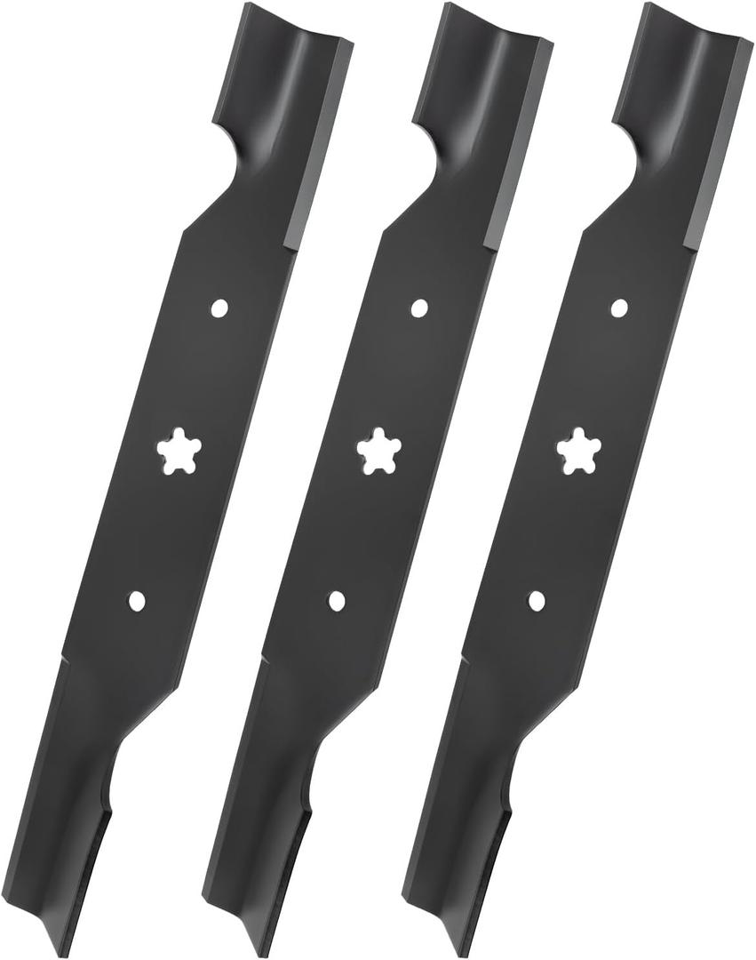 54 Inch High Lift Blades Compatible with Hus qvarna 187256 187254 532187254 532187256 A YP Pou LAN Craf tsman Lawn Mower, High Lift Blade Replaces for RZ5424 GTH26K54T 54'' Deck, 3 Pack