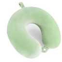 Travel Pillow - Memory Foam Neck Pillow Support Pillow, Luxury Compact & Lightweight Quick Pack for Camping, Sleeping Rest Cushion (Green)