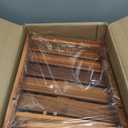 Utoplike Teak Side Table Outdoor, Patio End Table Double Layer, Wooden Coffee Accent Tables for Backyard, Garden, Bed, Living Room, Couch, Two-Tier